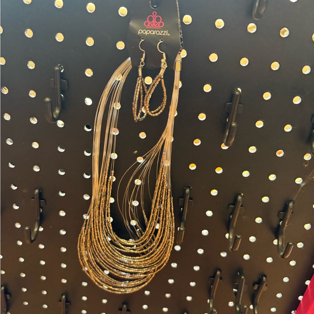 Paparazzi necklace with earrings